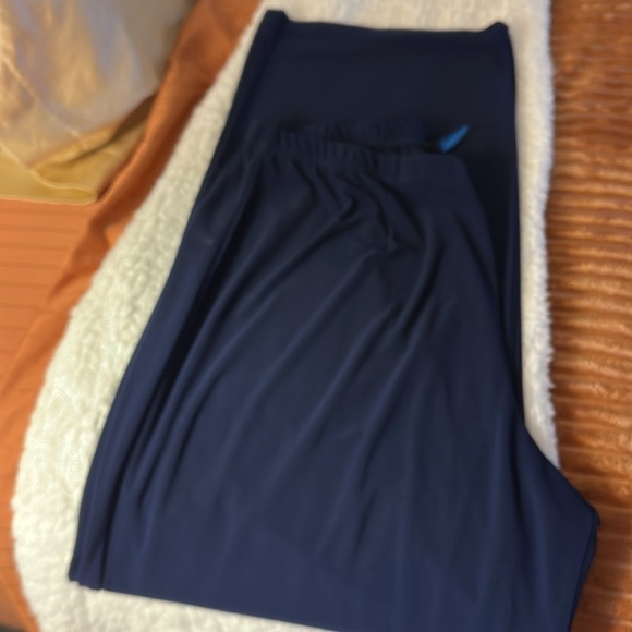 Women’s slacks (2) pairs flare dress pants. Soft fabric elastic waist in PL - Picture 2 of 10